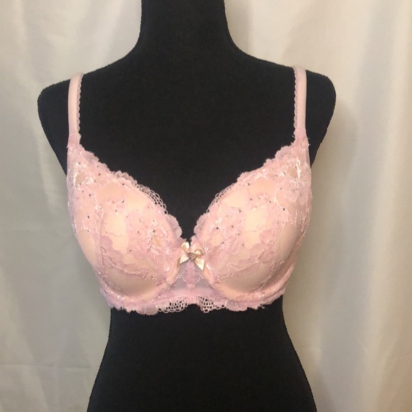 VICTORIA’S SECRET Body by Victoria pink lace padded bra. Size 34 DD. - Picture 4 of 11
